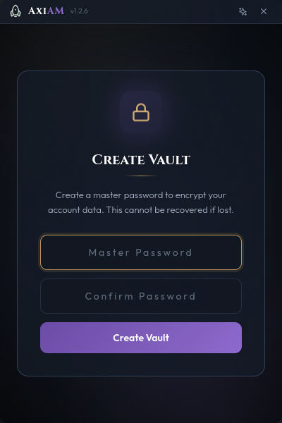 Master password unlock prompt